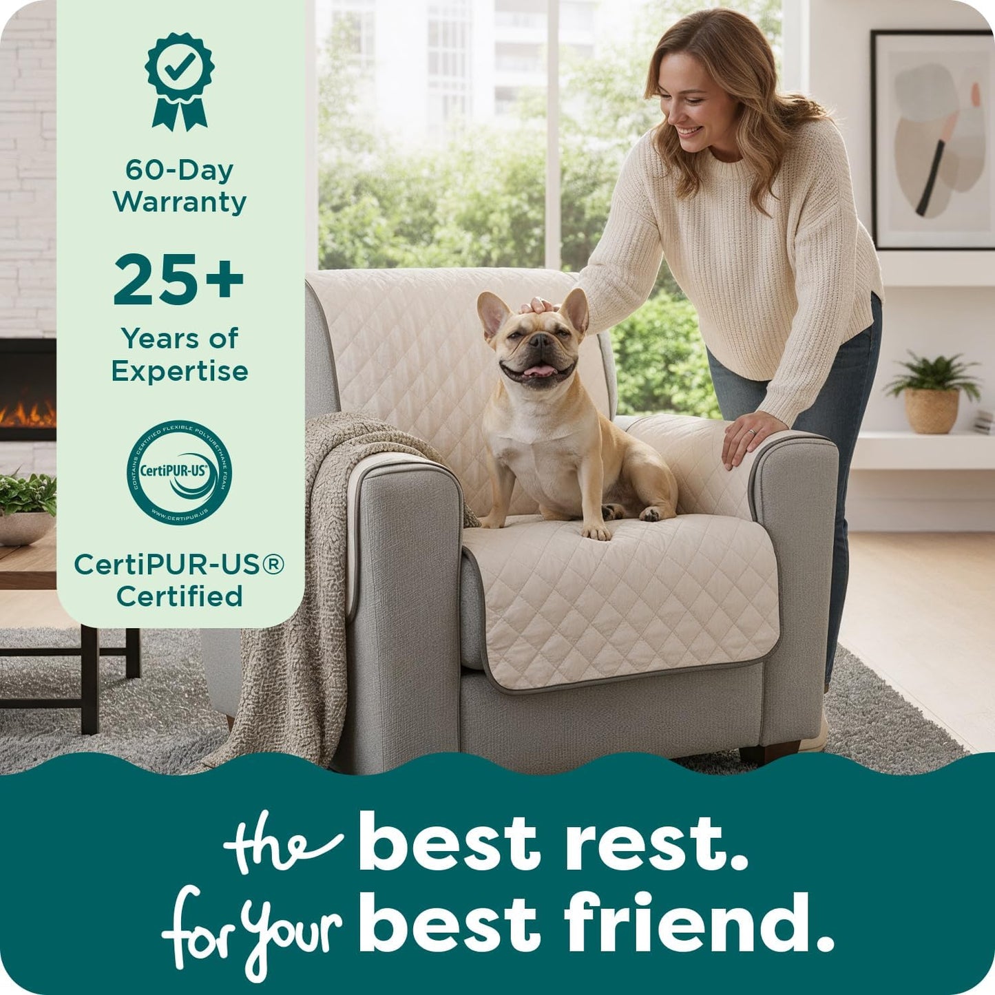 Ultimate Water-Resistant Reversible Sofa Cover for Pets - Stylish Gray Mist Couch Protector with Secure Straps and Easy-Care Machine Washable Fabric