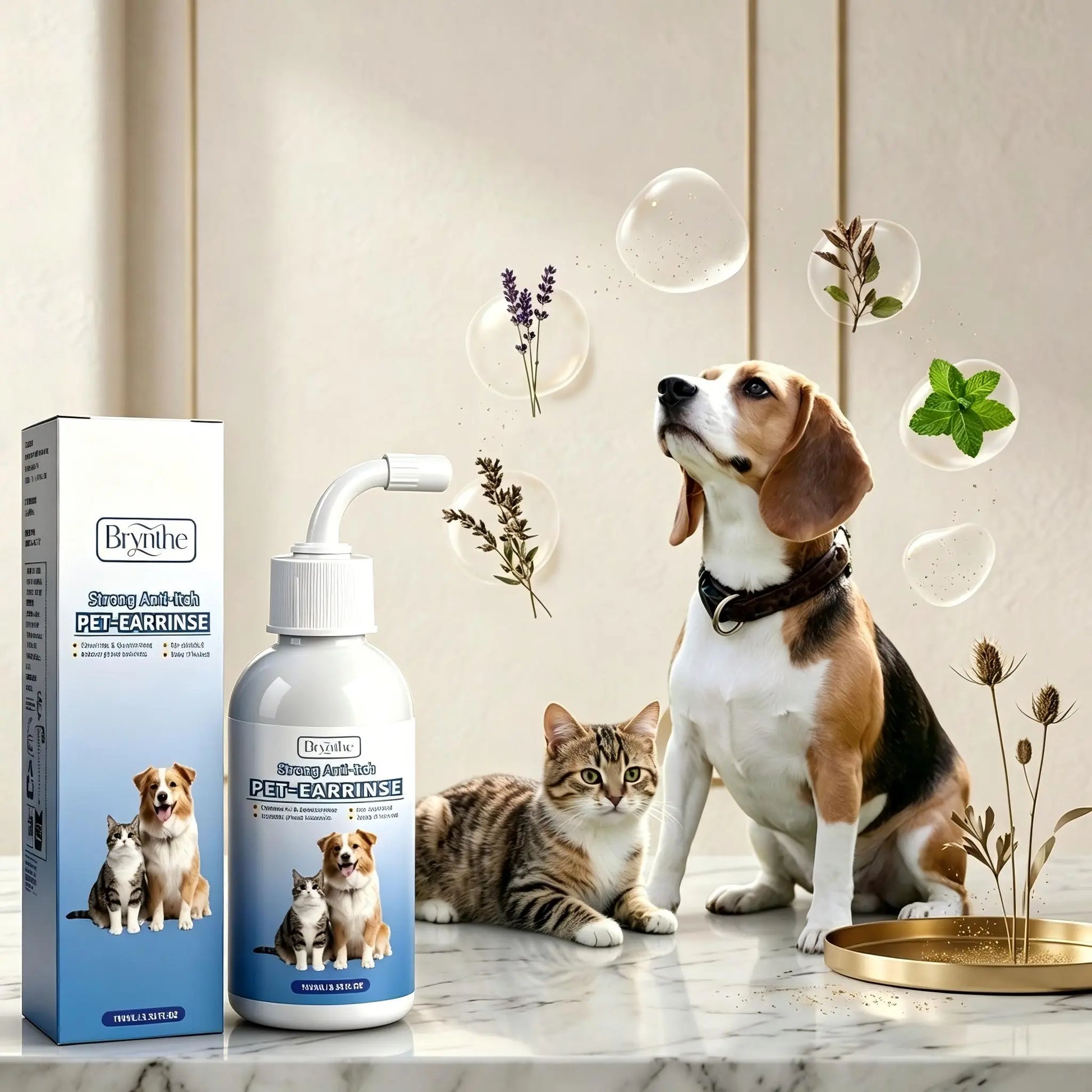 Gentle Pet Ear Wash - The Ultimate Odor-Free Solution for Happy Dogs & Cats