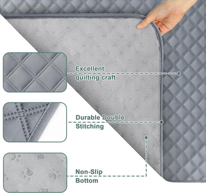 Premium Reusable Washable Dog Pee Pads - Large/Extra Large 36'' x 41'' - 2 Pack of Absorbent, Non-Slip, Waterproof Training Pads for Leak-Proof Potty Solutions