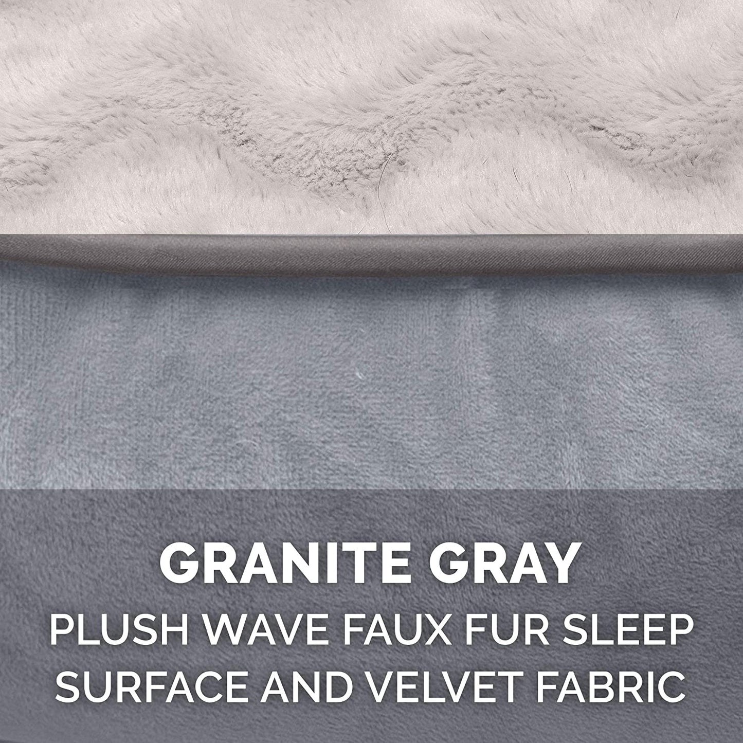 Luxurious Orthopedic Dog Bed for Medium Dogs - Removable Bolsters & Washable Cover, Perfect Comfort Sofa in Granite Gray for Dogs up to 35 lbs
