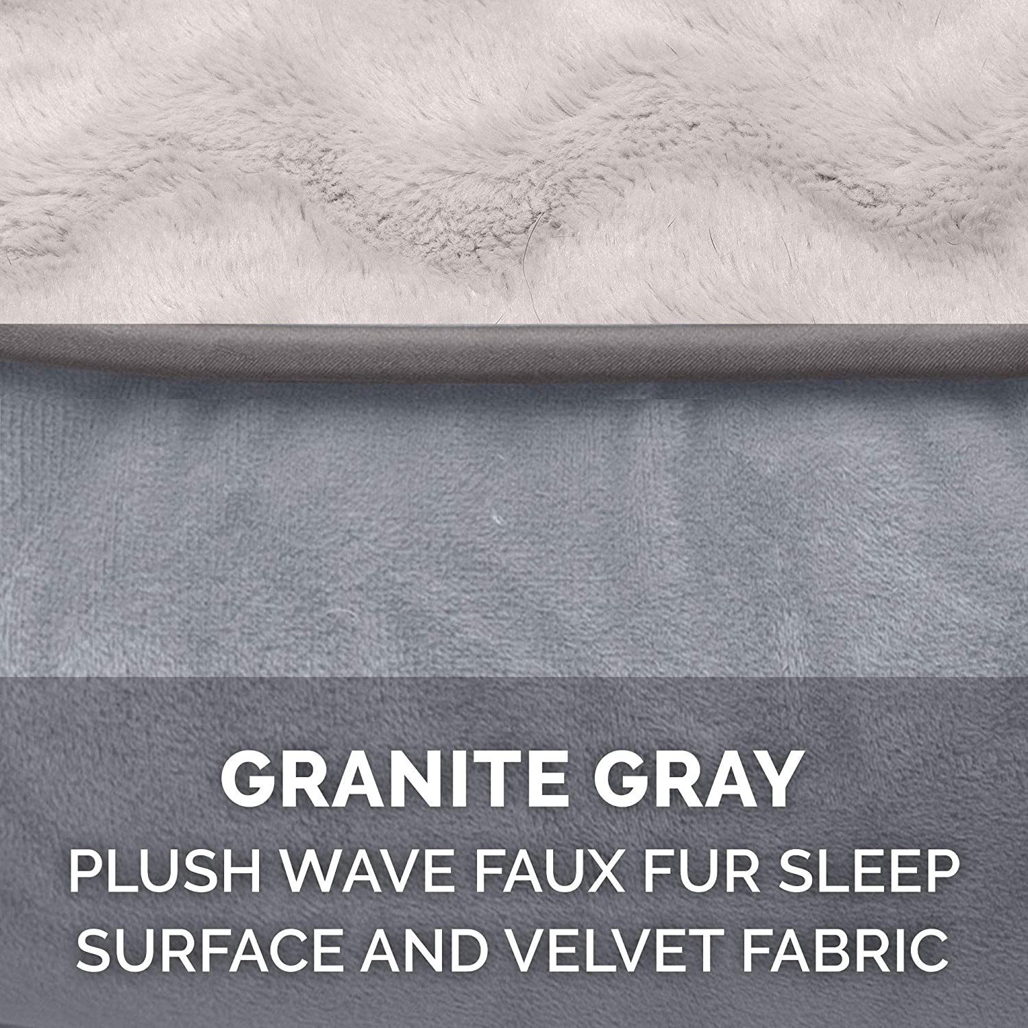Luxurious Orthopedic Dog Bed for Medium Dogs - Removable Bolsters & Washable Cover, Perfect Comfort Sofa in Granite Gray for Dogs up to 35 lbs