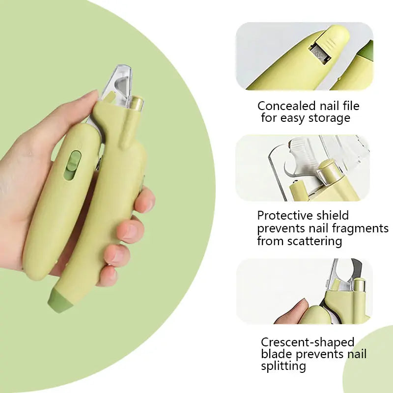Illuminate Your Pet Grooming Routine: LED Nail Clipper with Built-In UV Detection, Sharp Blades, and Ergonomic Grip for Safe and Easy Trimming