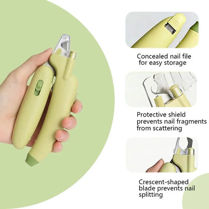 Illuminate Your Pet Grooming Routine: LED Nail Clipper with Built-In UV Detection, Sharp Blades, and Ergonomic Grip for Safe and Easy Trimming