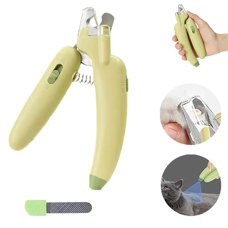 Illuminate Your Pet Grooming Routine: LED Nail Clipper with Built-In UV Detection, Sharp Blades, and Ergonomic Grip for Safe and Easy Trimming
