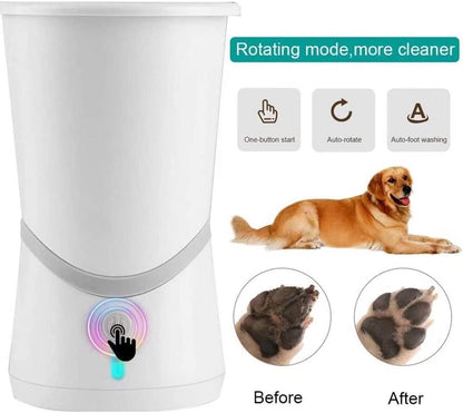 Revolutionary Automatic Pet Paw Cleaner Cup - USB Rechargeable, Portable & Effortless Cleaning for Small to Medium Dogs