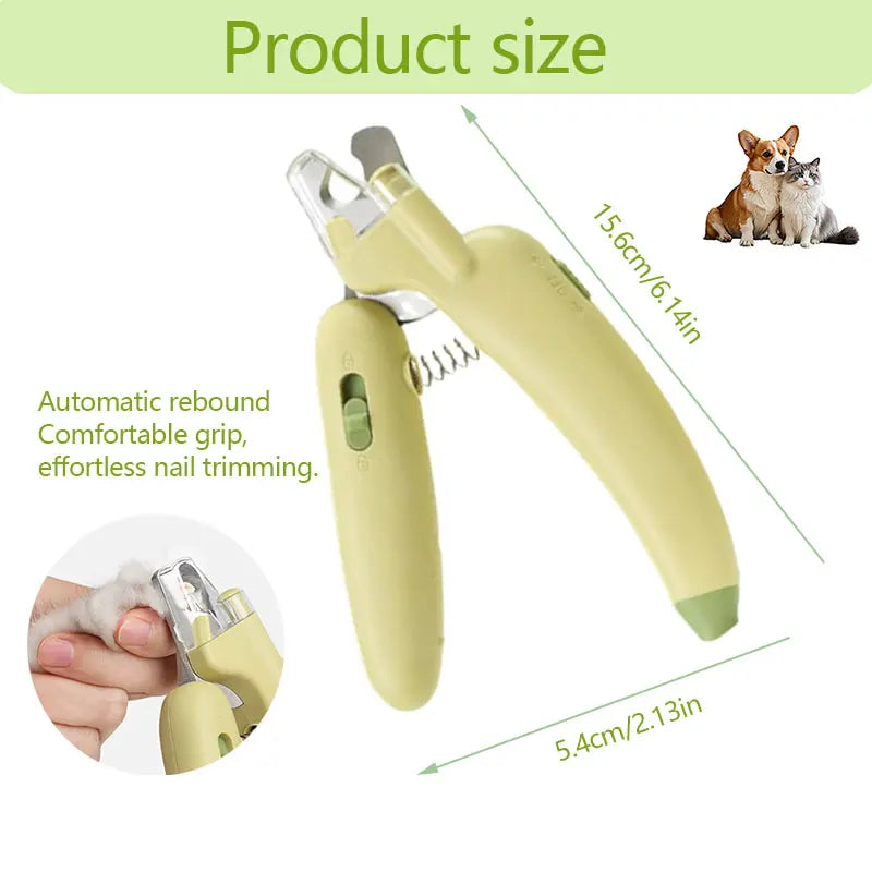 Illuminate Your Pet Grooming Routine: LED Nail Clipper with Built-In UV Detection, Sharp Blades, and Ergonomic Grip for Safe and Easy Trimming