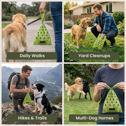 Pogi's Extra-Thick Dog Poop Bags with Handles – 900 Count of Leak-Proof, Fresh Scented Waste Bags for Easy Cleanup