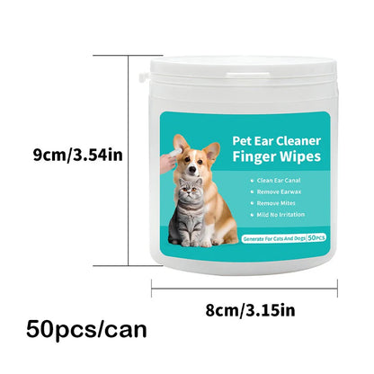 Ultimate Ear Cleaning Wipes for Cats and Dogs - Gentle Ear Care and Mite Removal