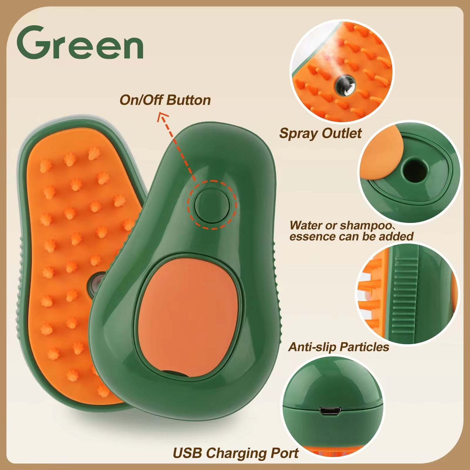 3-in-1 Electric Pet Grooming Brush with Steam and Spray - Perfect for Cats and Dogs!