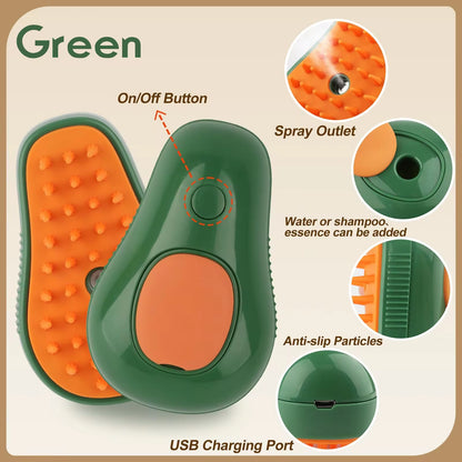 3-in-1 Electric Pet Grooming Brush with Steam and Spray - Perfect for Cats and Dogs!