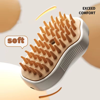 3-in-1 Electric Pet Grooming Brush with Steam and Spray - Perfect for Cats and Dogs!