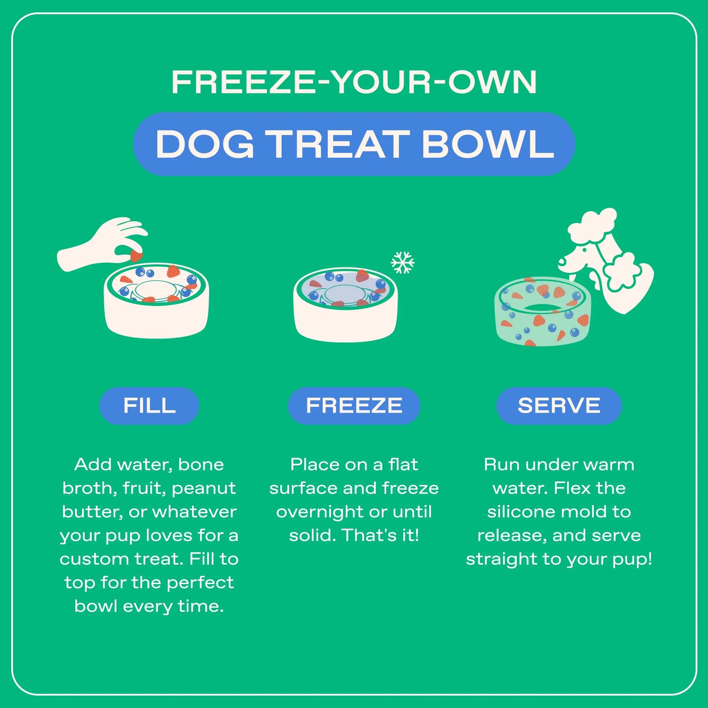 Create Frozen Delights for Your Pup with the Freeze-Your-Own Dog Treat Bowl