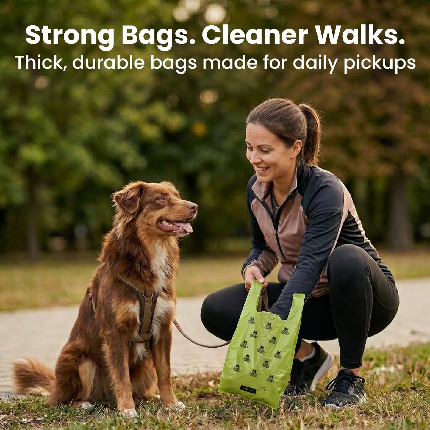 Pogi's Extra-Thick Dog Poop Bags with Handles – 900 Count of Leak-Proof, Fresh Scented Waste Bags for Easy Cleanup