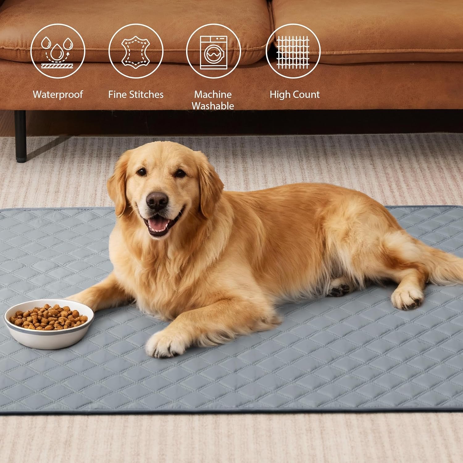 Premium Reusable Washable Dog Pee Pads - Large/Extra Large 36'' x 41'' - 2 Pack of Absorbent, Non-Slip, Waterproof Training Pads for Leak-Proof Potty Solutions