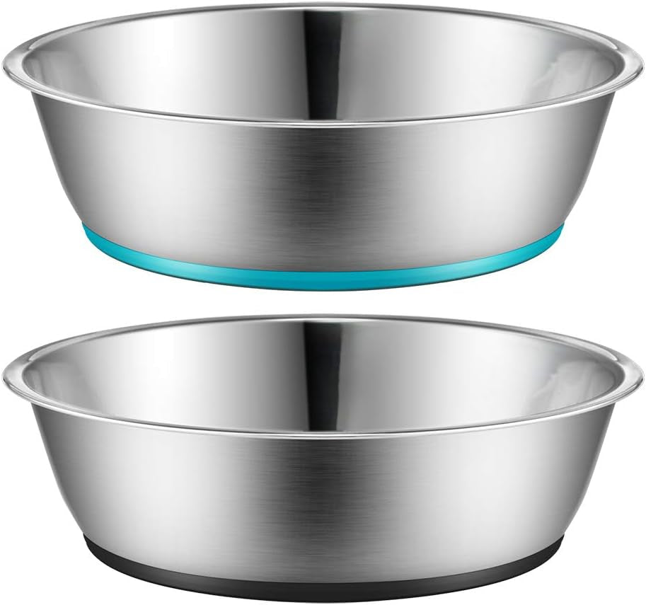 Stylish and Lightweight Stainless Steel Cat Bowls - Perfect for Your Feline Friend, 2 Pack