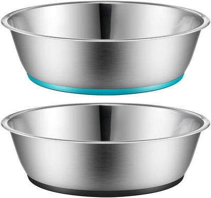Stylish and Lightweight Stainless Steel Cat Bowls - Perfect for Your Feline Friend, 2 Pack