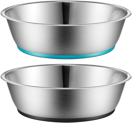 Stylish and Lightweight Stainless Steel Cat Bowls - Perfect for Your Feline Friend, 2 Pack