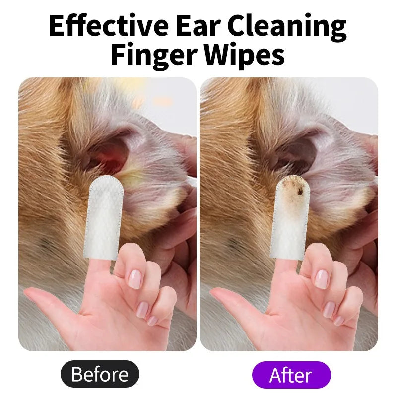 Ultimate Ear Cleaning Wipes for Cats and Dogs - Gentle Ear Care and Mite Removal
