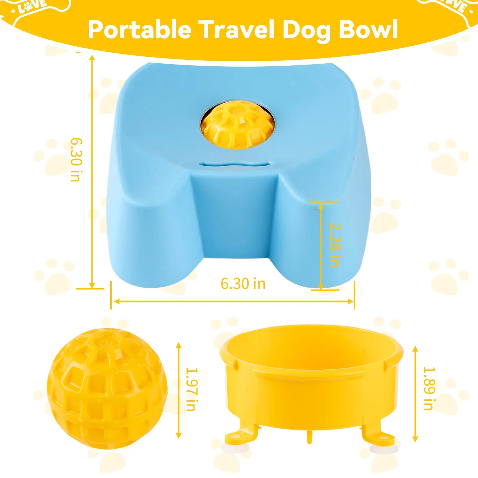 Revolutionize Mealtime with Our Silicone Slow Feeder Bowl for Dogs - Non-Skid Ball-In Lick Design, Perfect for Bone Broth & Yogurt, Anxiety Relief for Small to Large Dogs (Blue) - Mid Year Sale!