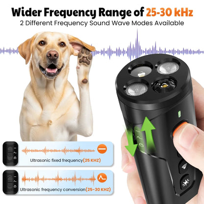 Revolutionary Ultrasonic Bark Control Device - The Ultimate Handheld Solution for Training Your Dog and Curbing Bad Behavior
