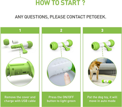 Exciting Interactive Dog Bone Toy - USB Rechargeable Motion Activated Fun for All Dogs!