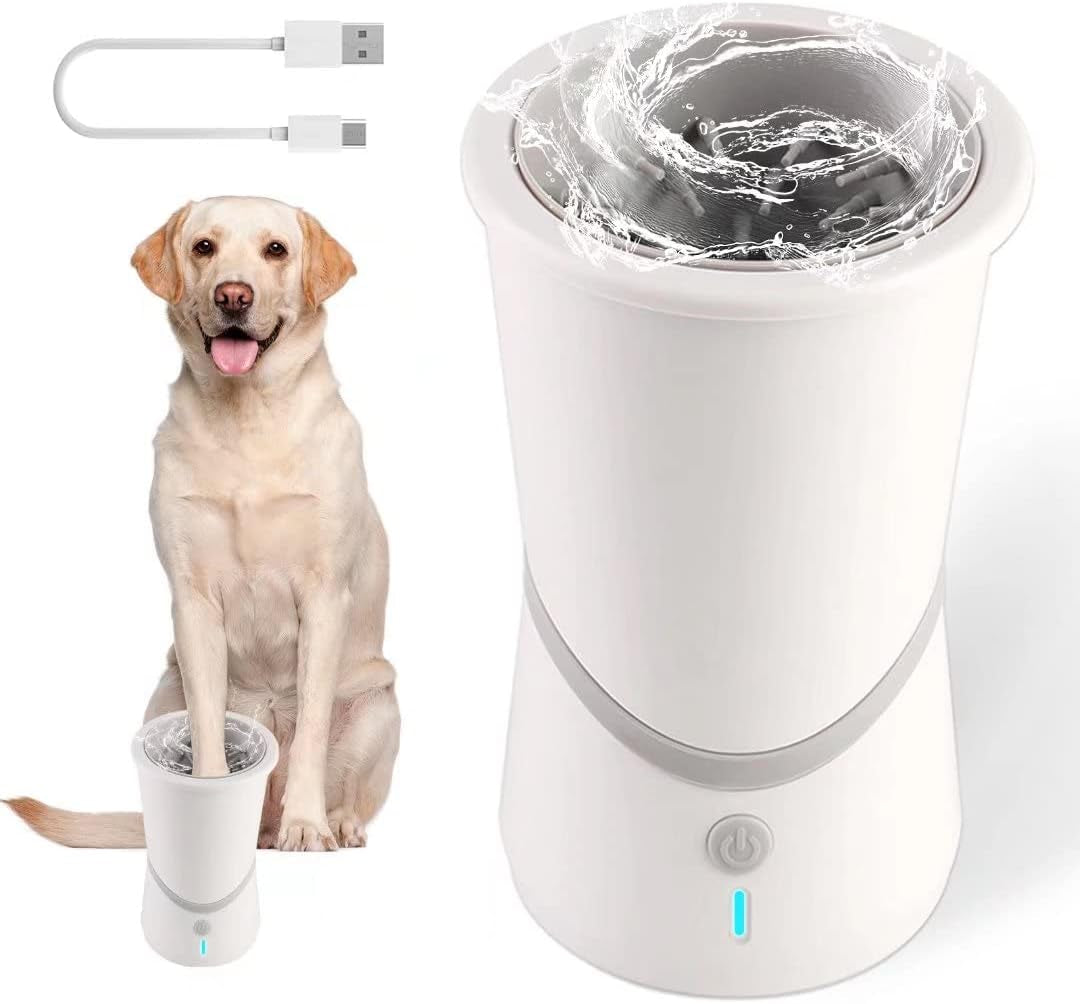 Revolutionary Automatic Pet Paw Cleaner Cup - USB Rechargeable, Portable & Effortless Cleaning for Small to Medium Dogs