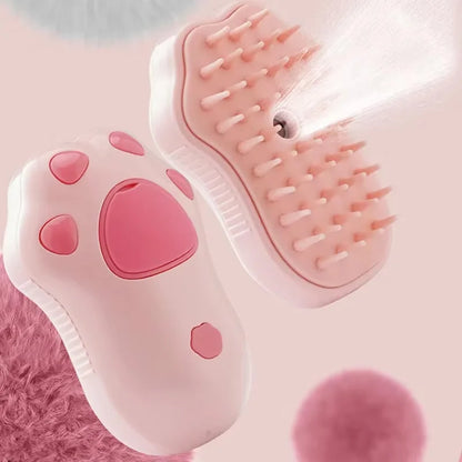 3-in-1 Electric Pet Grooming Brush with Steam and Spray - Perfect for Cats and Dogs!