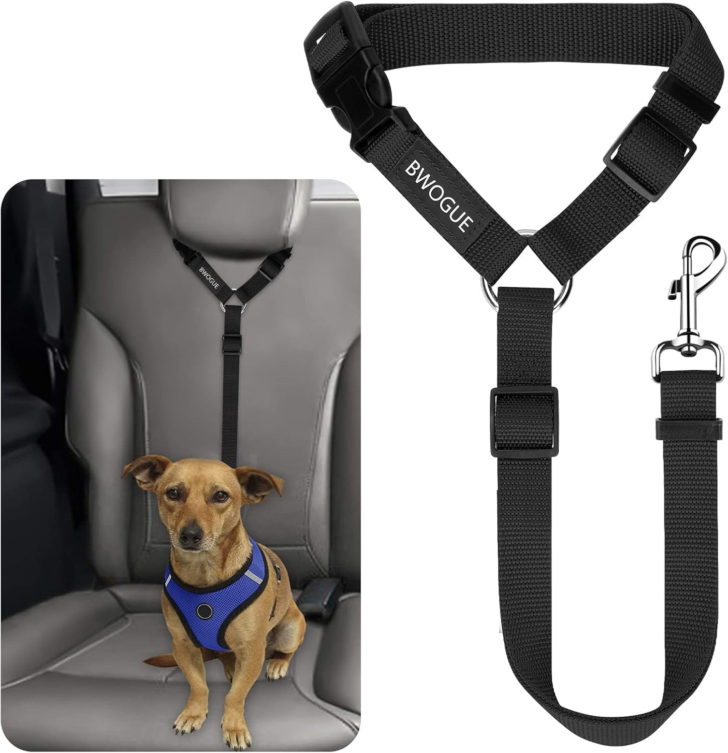 Ultimate Dog Seat Belt for Safe Car Travel - Adjustable, Durable, and Versatile 2-in-1 Leash for Dogs and Cats