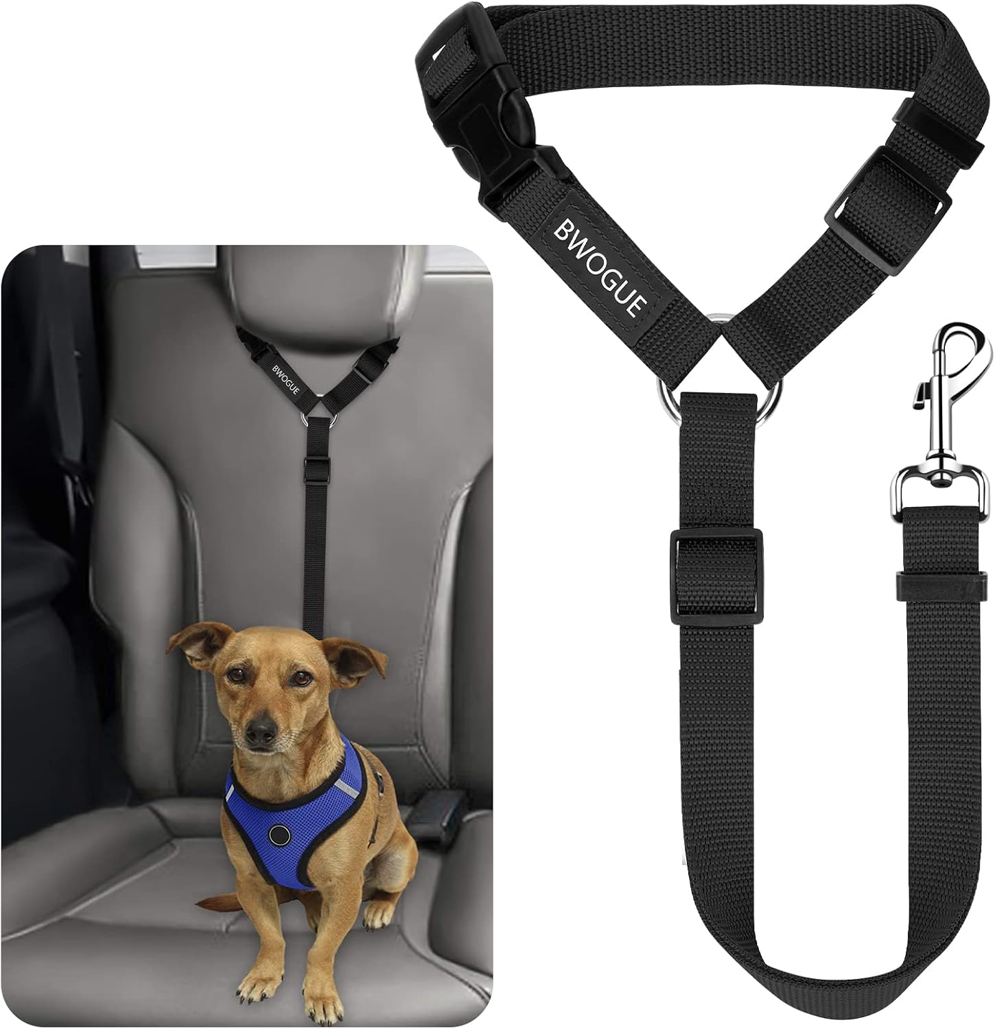 Ultimate Dog Seat Belt for Safe Car Travel - Adjustable, Durable, and Versatile 2-in-1 Leash for Dogs and Cats