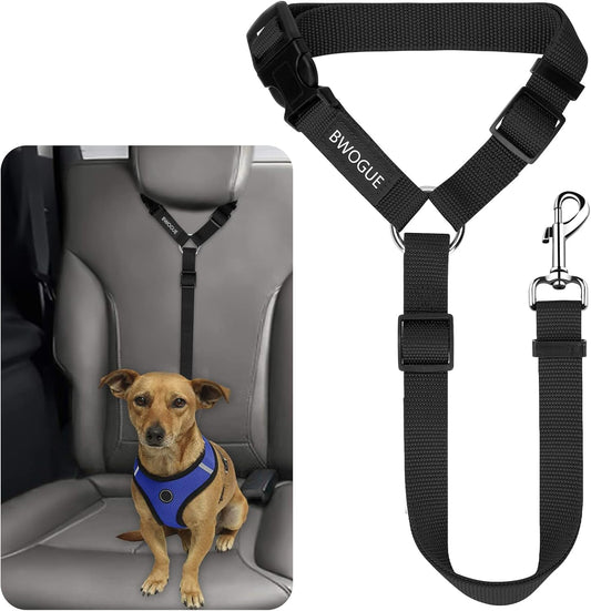 Ultimate Dog Seat Belt for Safe Car Travel - Adjustable, Durable, and Versatile 2-in-1 Leash for Dogs and Cats