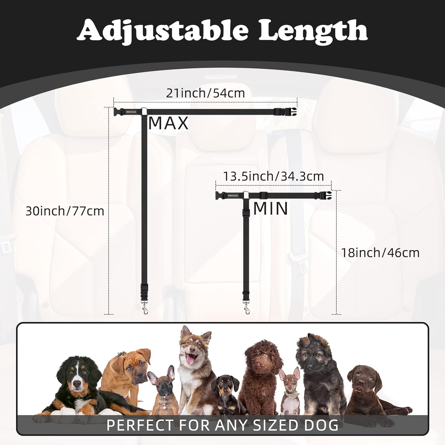 Ultimate Dog Seat Belt for Safe Car Travel - Adjustable, Durable, and Versatile 2-in-1 Leash for Dogs and Cats
