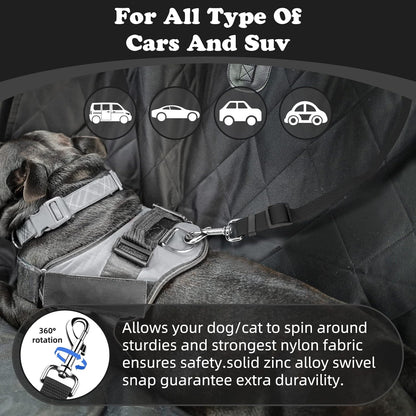 Ultimate Dog Seat Belt for Safe Car Travel - Adjustable, Durable, and Versatile 2-in-1 Leash for Dogs and Cats