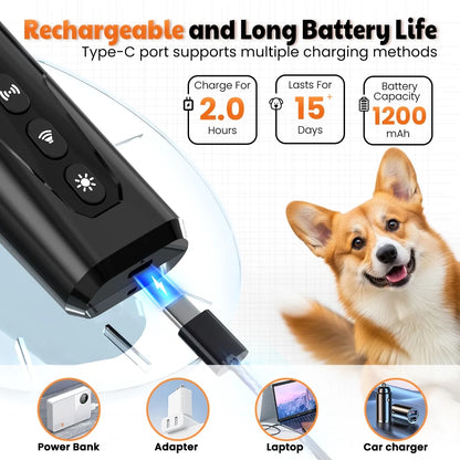 Revolutionary Ultrasonic Bark Control Device - The Ultimate Handheld Solution for Training Your Dog and Curbing Bad Behavior