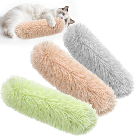 Exciting Catnip Pillows - Crinkle Sound Cat Toys for Indoor Fun (3-Pack in Green, Orange, Grey)