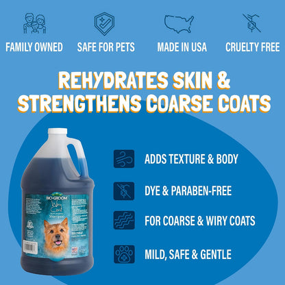 Transform Your Dog's Coat with BioGroom Wiry Coat Shampoo - Tearless, Texturizing Formula for Puppies and Dogs - Cruelty-Free, Made in the USA - 12 Fl Oz