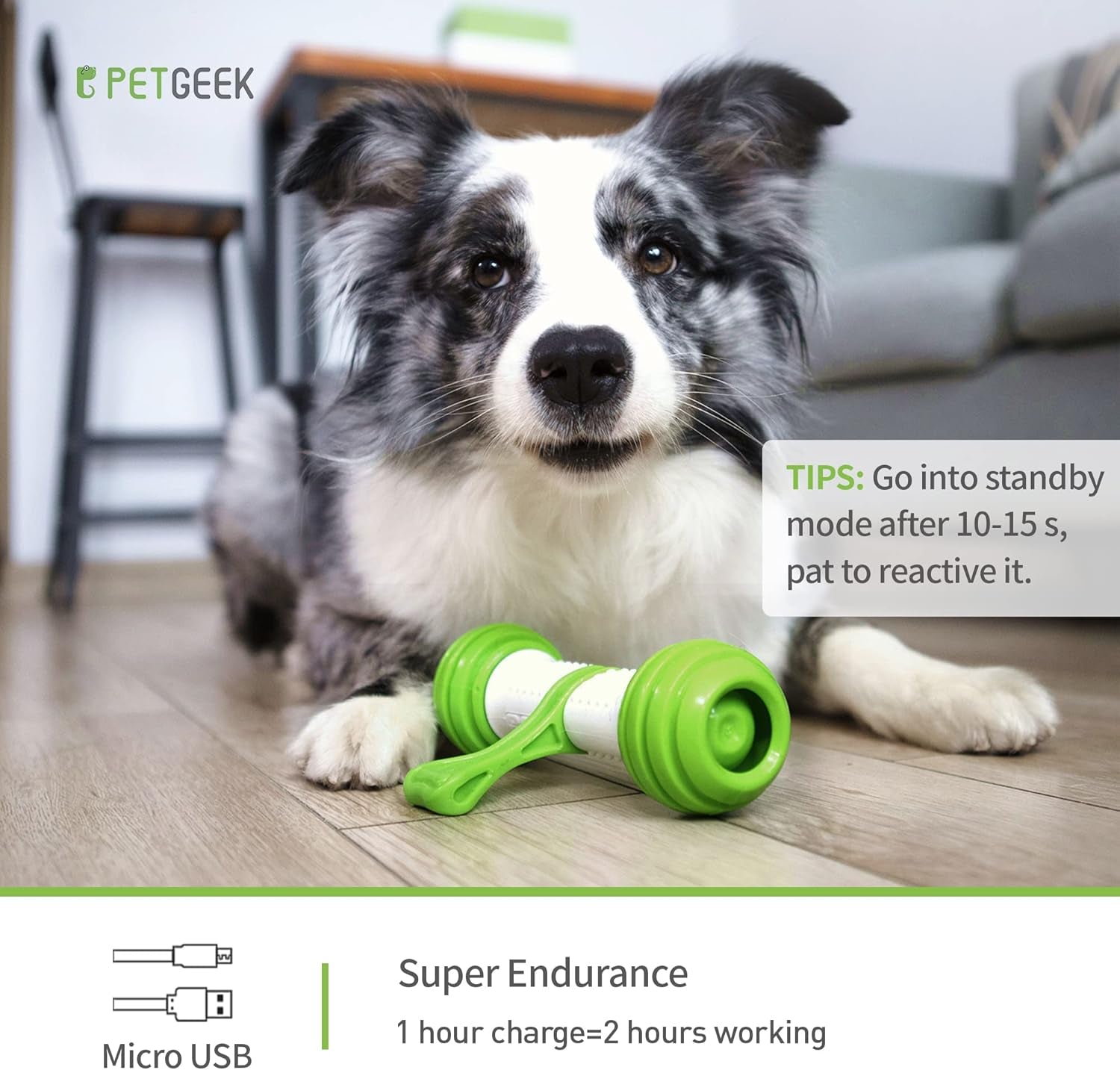 Exciting Interactive Dog Bone Toy - USB Rechargeable Motion Activated Fun for All Dogs!