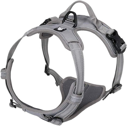 Truelove TLH5651 Adjustable No-Pull Dog Harness - Reflective, Comfortable, and Stylish for Large Breeds in Gray