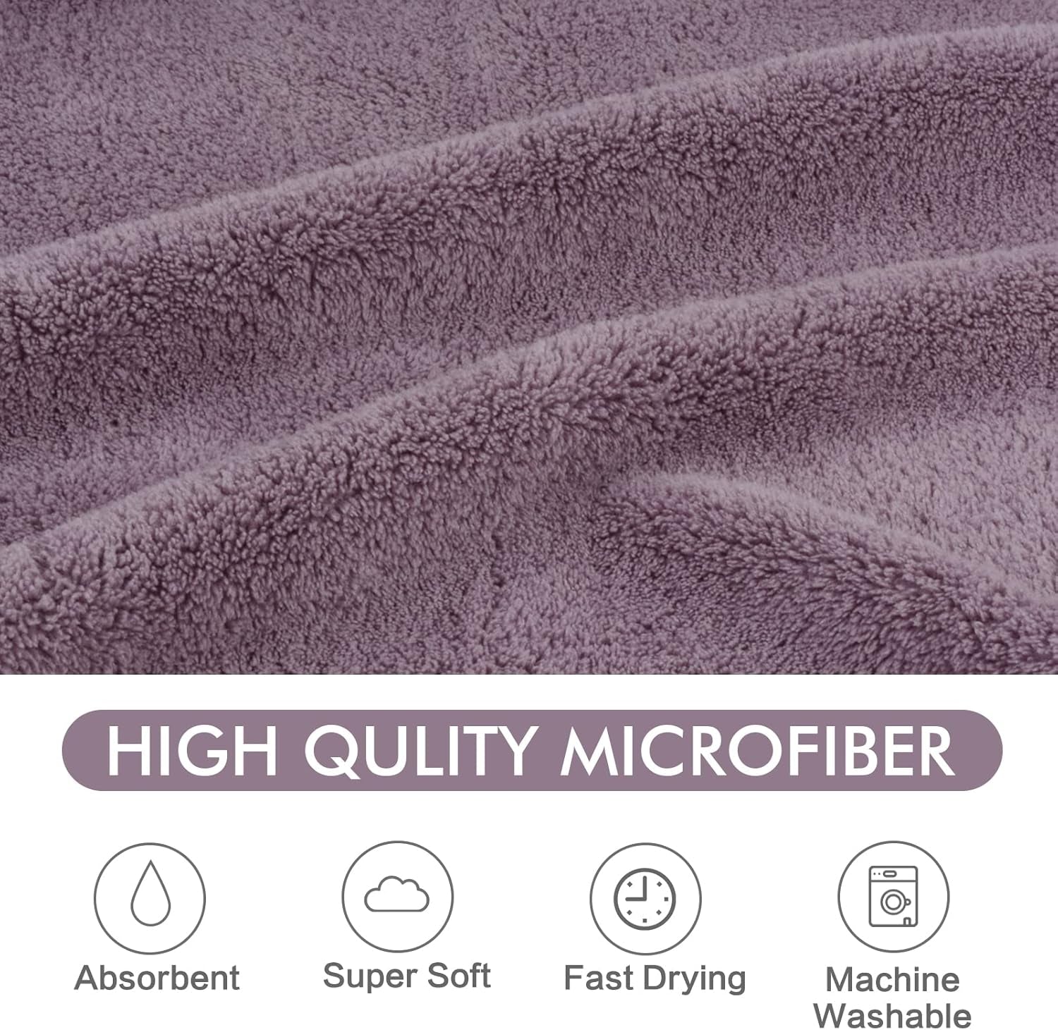 Ultra-Absorbent Microfiber Dog Towel - Quick Dry Pet Bath Towel for Dogs & Cats in Purple | Large 30x50 Inch Size with Adorable Paw Print Design