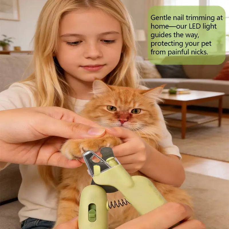 Illuminate Your Pet Grooming Routine: LED Nail Clipper with Built-In UV Detection, Sharp Blades, and Ergonomic Grip for Safe and Easy Trimming