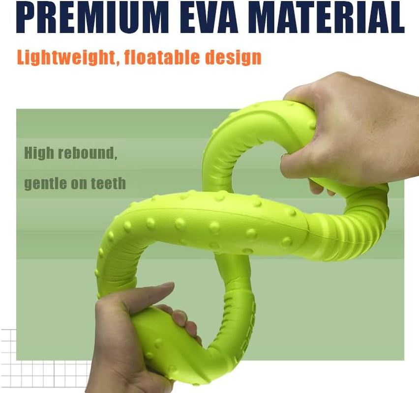 Exciting Green Dog Ring Toy - Durable Soft Flying Disc for Fun Fetching and Water Play, Perfect for Medium to Large Breeds!