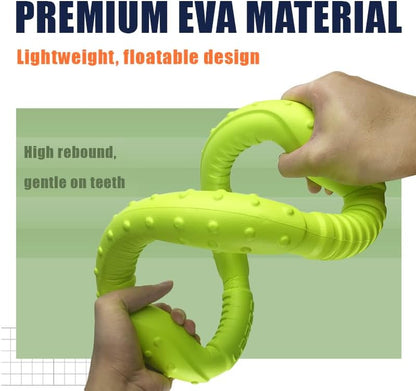 Exciting Green Dog Ring Toy - Durable Soft Flying Disc for Fun Fetching and Water Play, Perfect for Medium to Large Breeds!