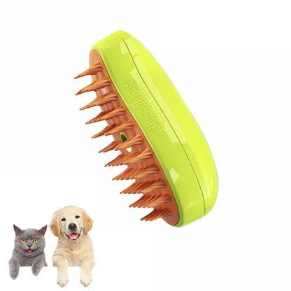 Experience Ultimate Pet Care with the 3-in-1 Cat Dog Steamy Brush - Electric Sprayer for Grooming and Massage!