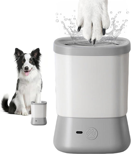 Revolutionary Electric Dog Paw Cleaner - 2 Speed Automatic Washer for Small to Large Pets (Grey)