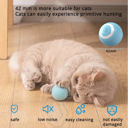 Exciting Interactive Cat Ball - USB Rechargeable Automatic Rolling Toy for Indoor Play