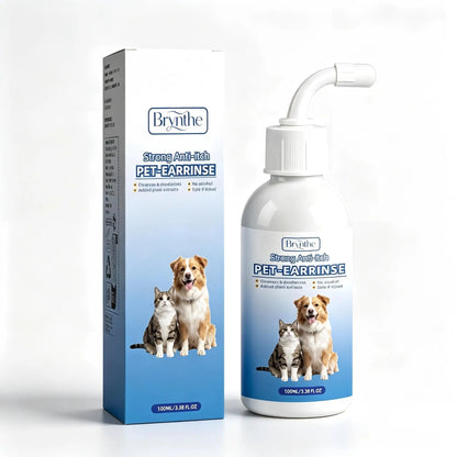 Gentle Pet Ear Wash - The Ultimate Odor-Free Solution for Happy Dogs & Cats