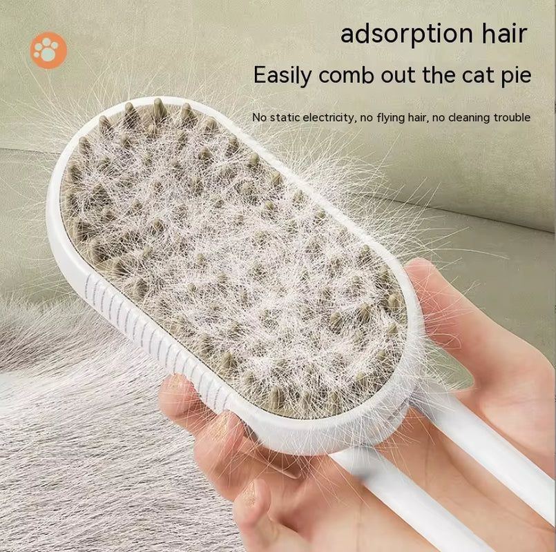 Revolutionary Pet Spray Comb for Effortless Grooming - Electric Hair Removal Brush with One-Click Spray for Cats and Dogs