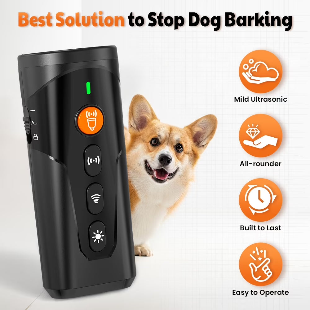 Revolutionary Ultrasonic Bark Control Device - The Ultimate Handheld Solution for Training Your Dog and Curbing Bad Behavior