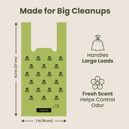 Pogi's Extra-Thick Dog Poop Bags with Handles – 900 Count of Leak-Proof, Fresh Scented Waste Bags for Easy Cleanup