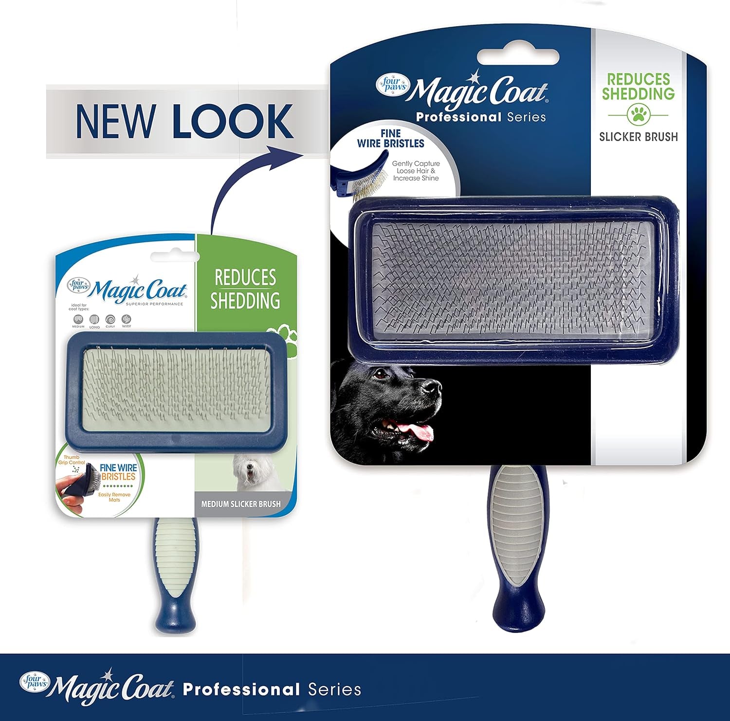 Transform Your Pet's Grooming Routine with the Magic Coat Professional Series Slicker Brush - Reduces Shedding, Enhances Shine, and Perfect for All Coat Types!