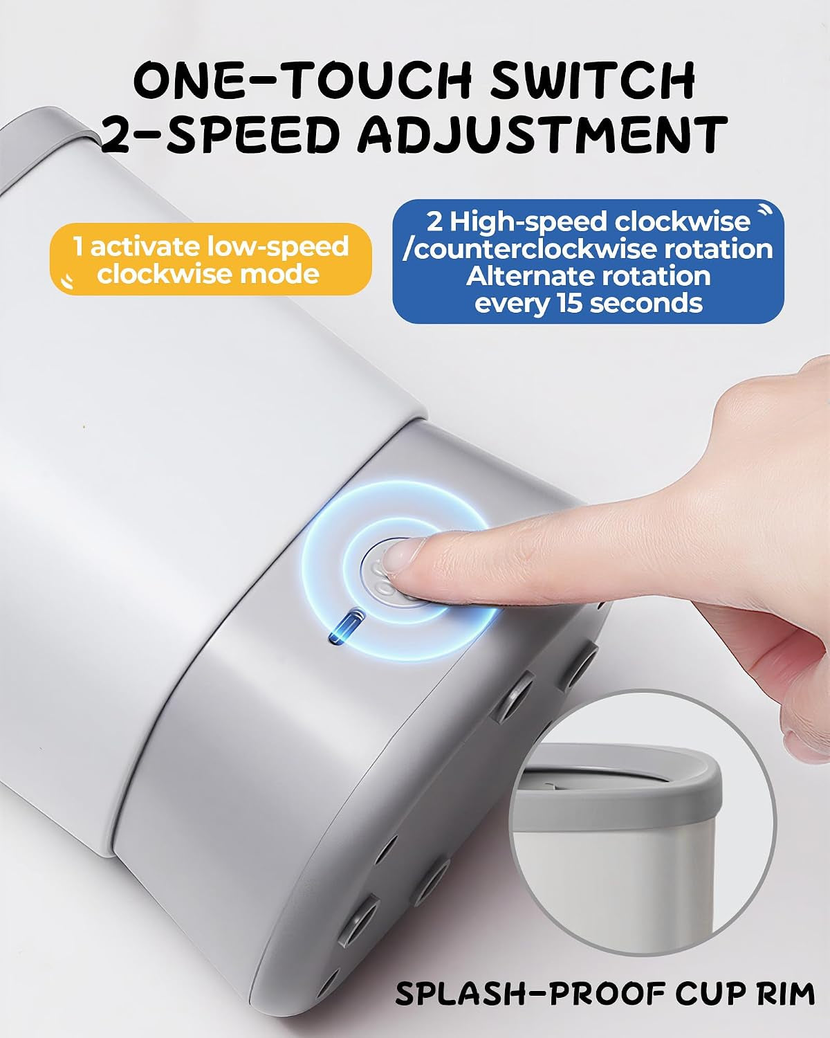 Revolutionary Electric Dog Paw Cleaner - 2 Speed Automatic Washer for Small to Large Pets (Grey)